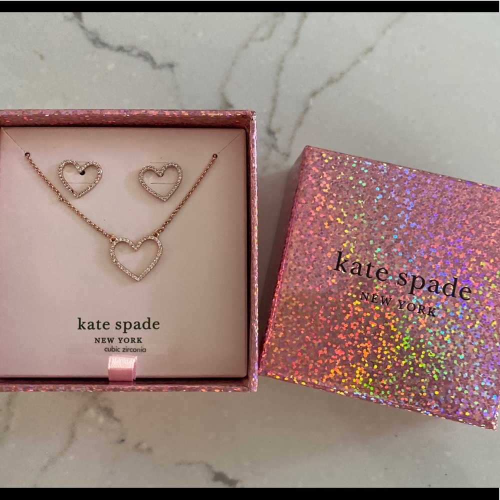 Kate Spade heart jewelry set